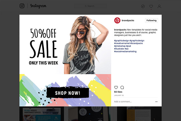 Instagram Sale Templates Pack in Instagram Templates - product preview 5
