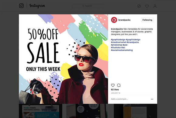 Instagram Sale Templates Pack in Instagram Templates - product preview 6