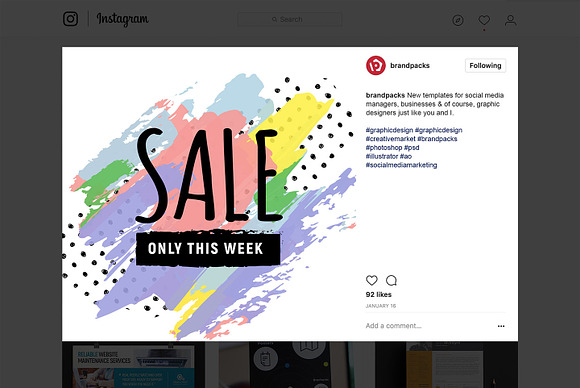 Instagram Sale Templates Pack in Instagram Templates - product preview 8
