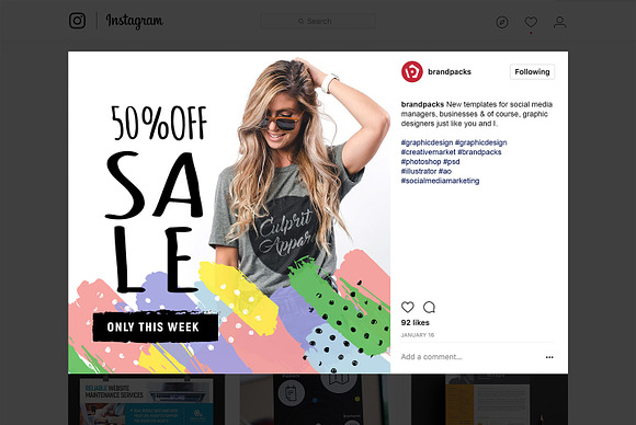 Instagram Sale Templates Pack in Instagram Templates - product preview 9