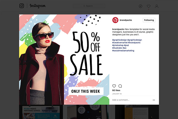 Instagram Sale Templates Pack in Instagram Templates - product preview 10