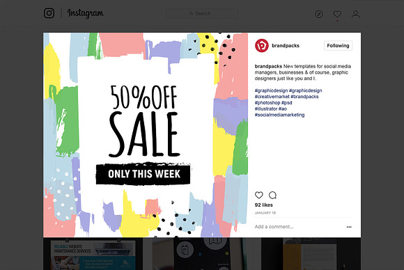 Instagram Sale Templates Pack in Instagram Templates - product preview 15