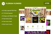Florida Flowers PSD Website Template