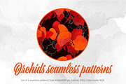 SALE Orchids seamless patterns |JPEG