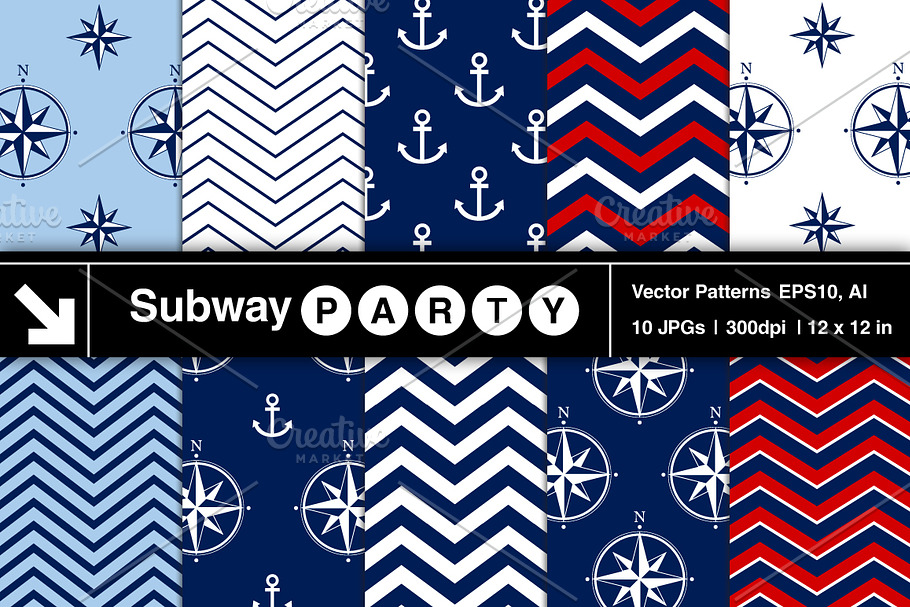 Vector Nautical Patterns