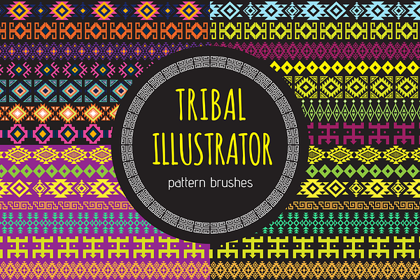 Tribal Illustrator Pattern Brushes