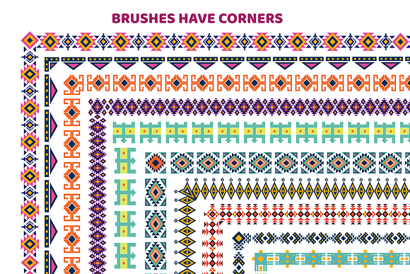 Tribal Illustrator Pattern Brushes in Photoshop Brushes - product preview 5
