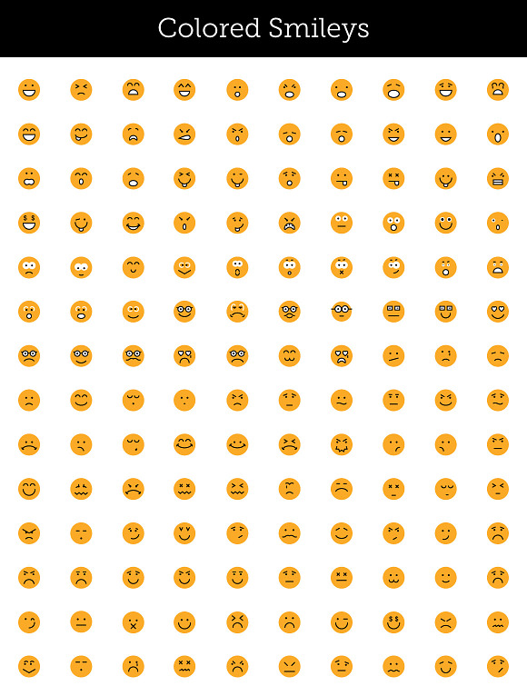 125+ Smileys Vector Icons in Smiley Face Icons - product preview 2