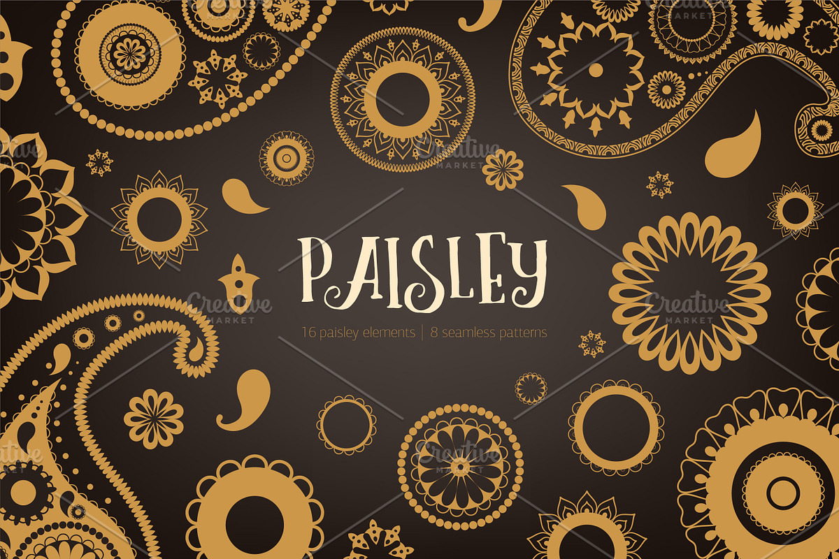 Oriental paisley in Illustrations - product preview 8