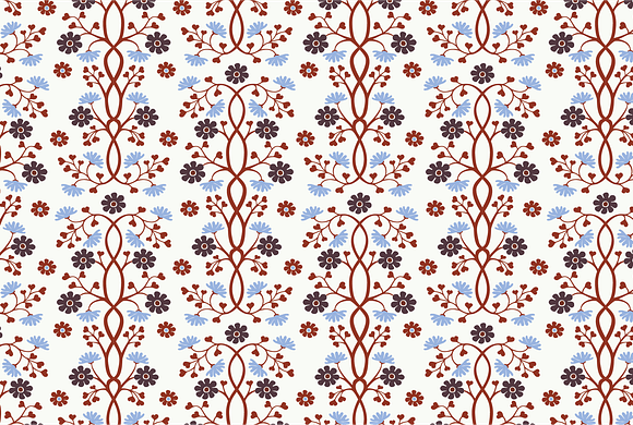 Seamless Floral Vector Patterns Set in Patterns - product preview 1