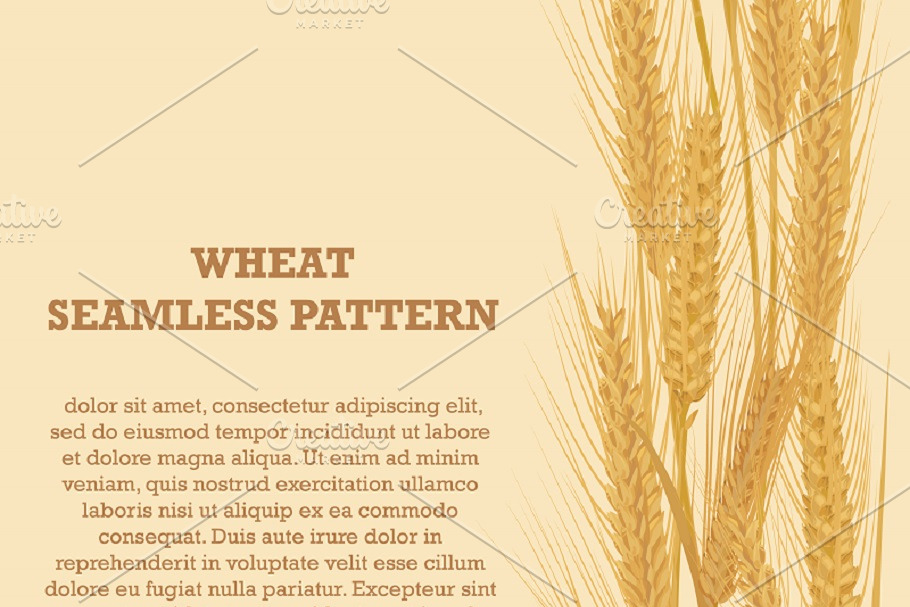 Ears of wheat vertical pattern in Patterns - product preview 8