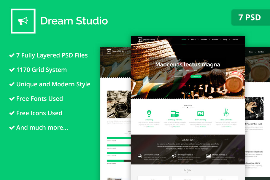 Dream Studio PSD Website Template