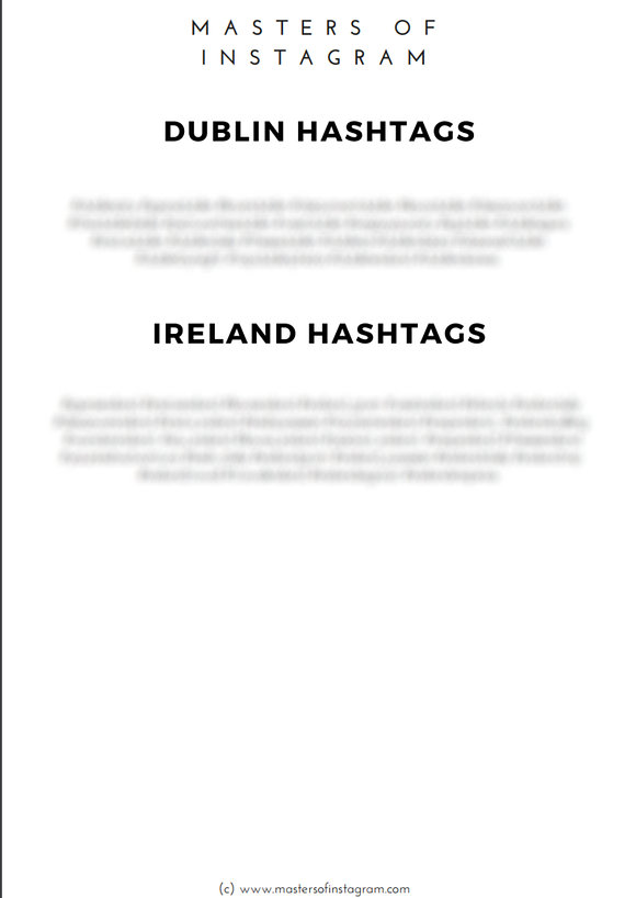 Dublin Ireland Instagram Hashtags in Instagram Templates - product preview 1