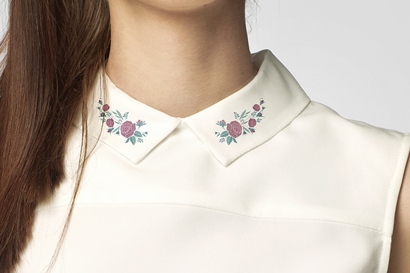 Fashion ornament with roses in Illustrations - product preview 4