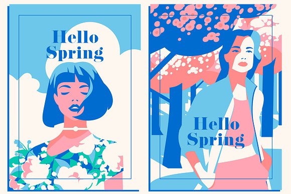 8 Spring Posters & Sale Banners in Illustrations - product preview 3
