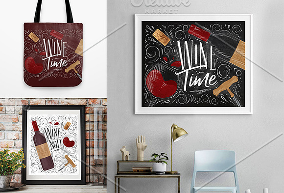 Vintage Wine Posters in Illustrations - product preview 2