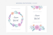 Floral background and invitation