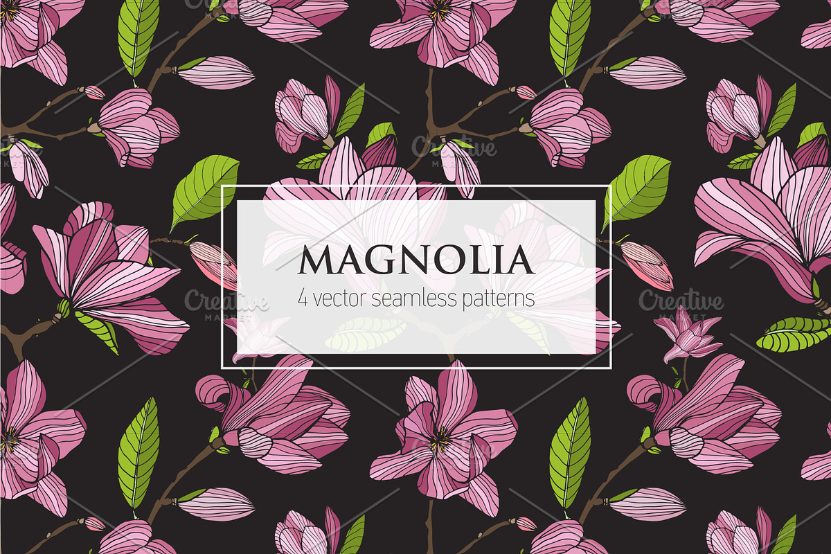 Flowering magnolia in Patterns - product preview 8