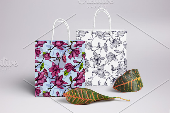 Flowering magnolia in Patterns - product preview 7