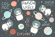 Panda in Space - kids set