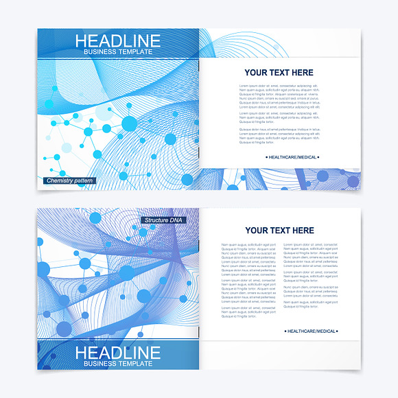 Templates square brochure in Illustrations - product preview 1