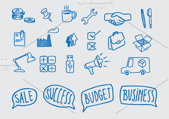 100+ vector doodle icons in Graphics - product preview 1
