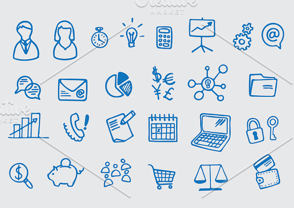 100+ vector doodle icons in Graphics - product preview 2