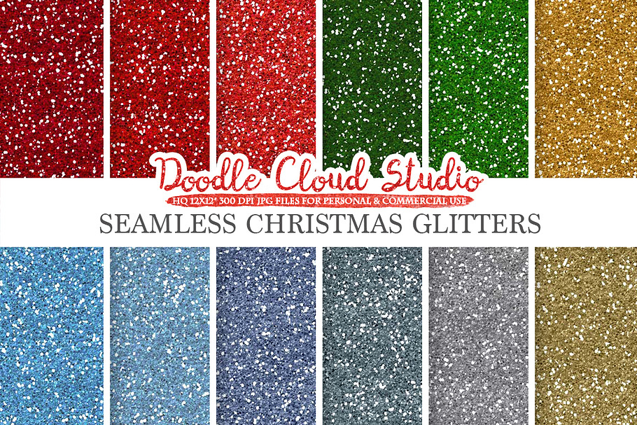 SEAMLESS Christmas Glitter in Textures - product preview 8
