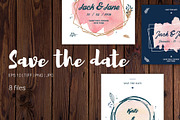 8 watercolor save the date templates