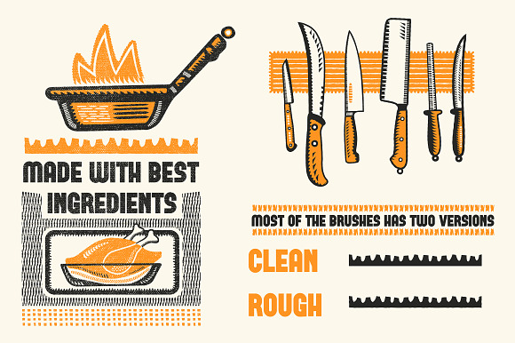 Cookbook for Woodcuts | Brushes in Add-Ons - product preview 2