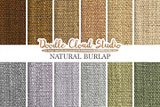 Natural Burlap Fabric digital paper