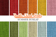 Colorful Summer Burlap Fabric