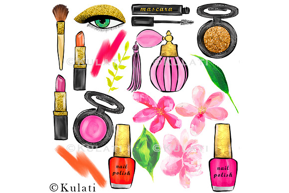 Makeup Clipart / Graphics in Illustrations - product preview 1