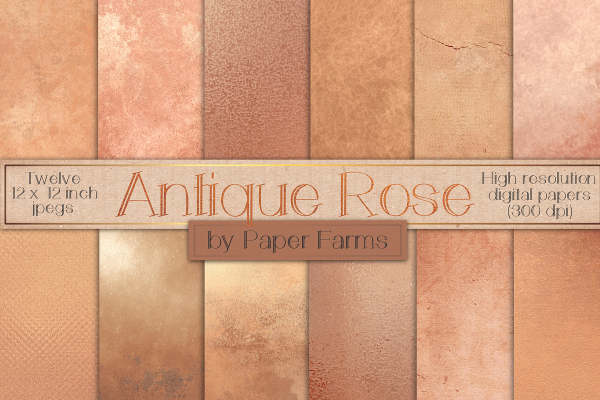 Antique Rose Gold Textures in Patterns - product preview 8