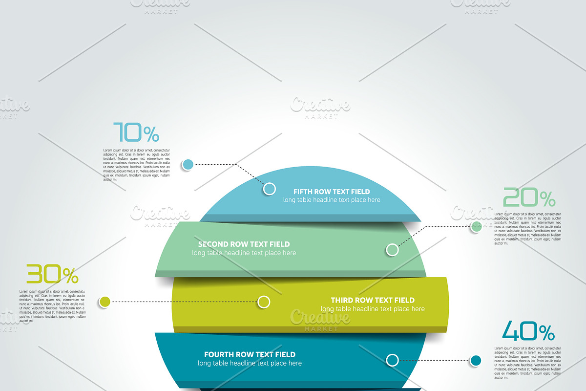 3d circle, round infographic in Illustrations - product preview 8