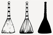 broom silhouette vector SVG DXF PNG