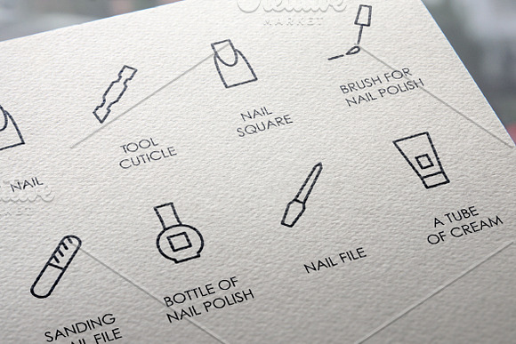 Manicure thinline icons in Graphics - product preview 4