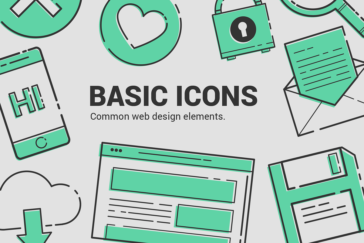Basic Icons Vol. 1 in Graphics - product preview 8