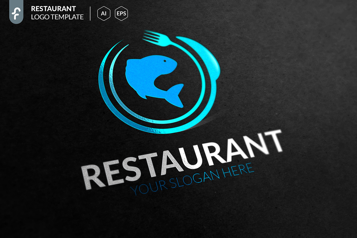 Fish Restaurant Logo in Logo Templates - product preview 8