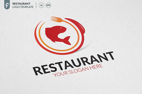 Fish Restaurant Logo in Logo Templates - product preview 1