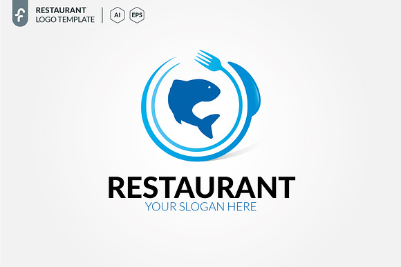 Fish Restaurant Logo in Logo Templates - product preview 2