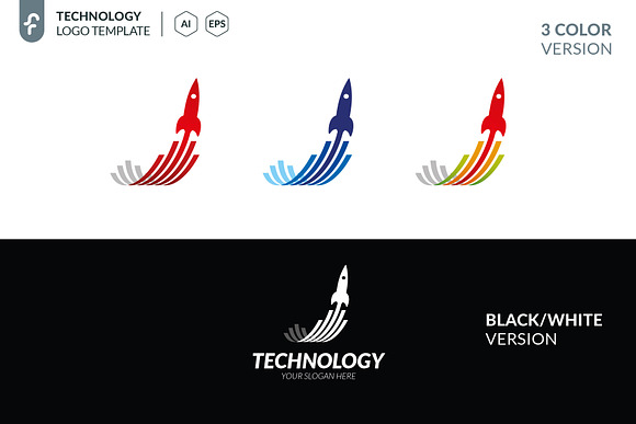 Rocket Logo in Logo Templates - product preview 4