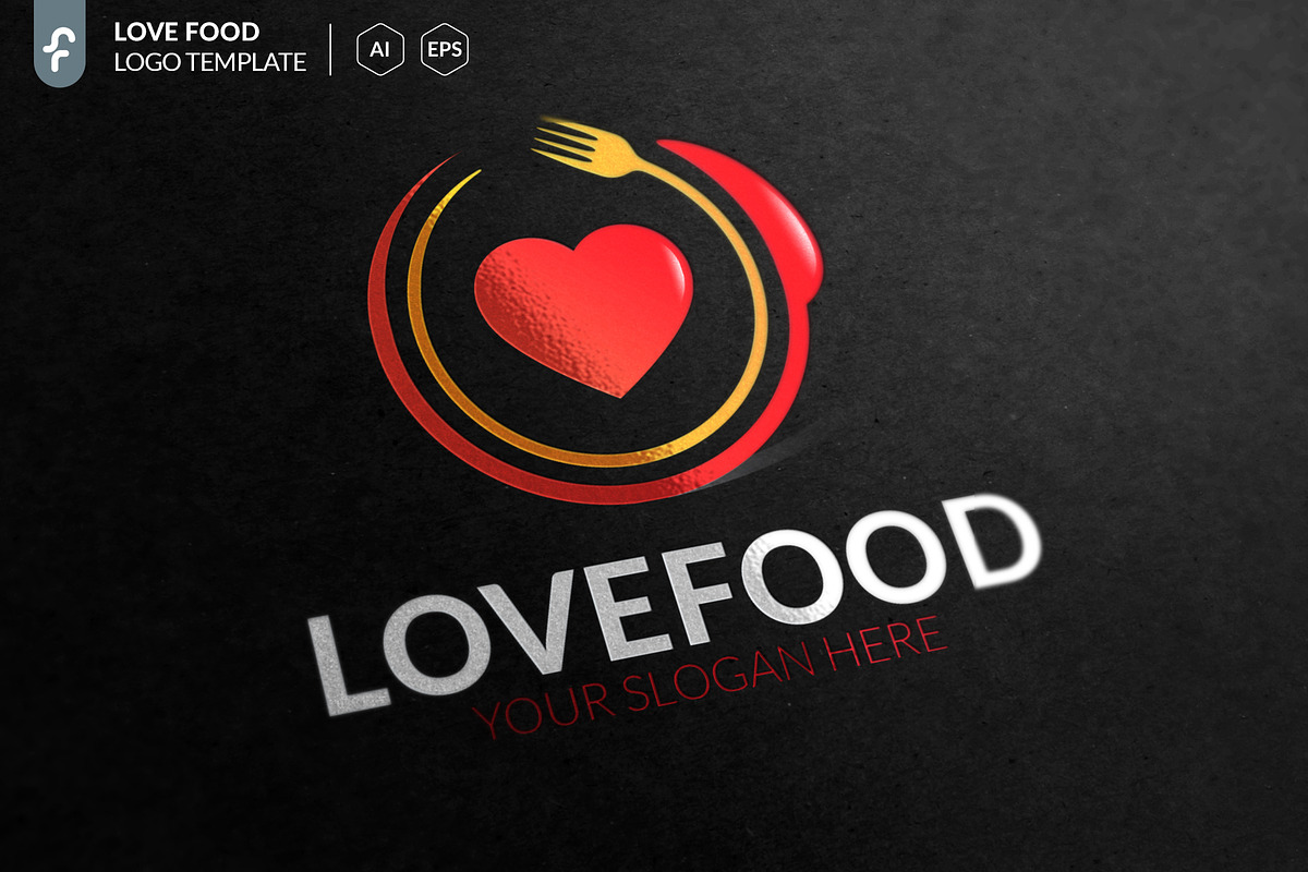 Love Food Logo in Logo Templates - product preview 8