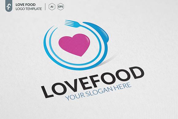 Love Food Logo in Logo Templates - product preview 1