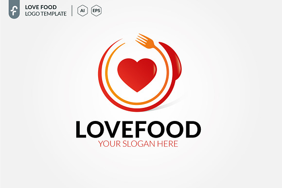 Love Food Logo in Logo Templates - product preview 2