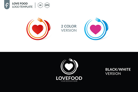 Love Food Logo in Logo Templates - product preview 4