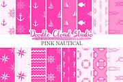 Pink Nautical digital paper