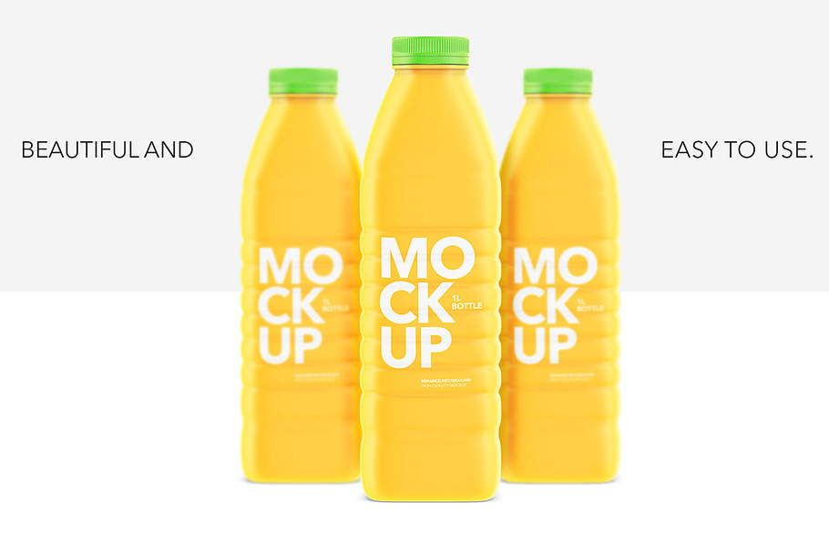Matte Bottle Mockup - Milk or Juice in Product Mockups - product preview 8
