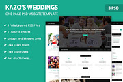 One Page Wedding PSD Web Template