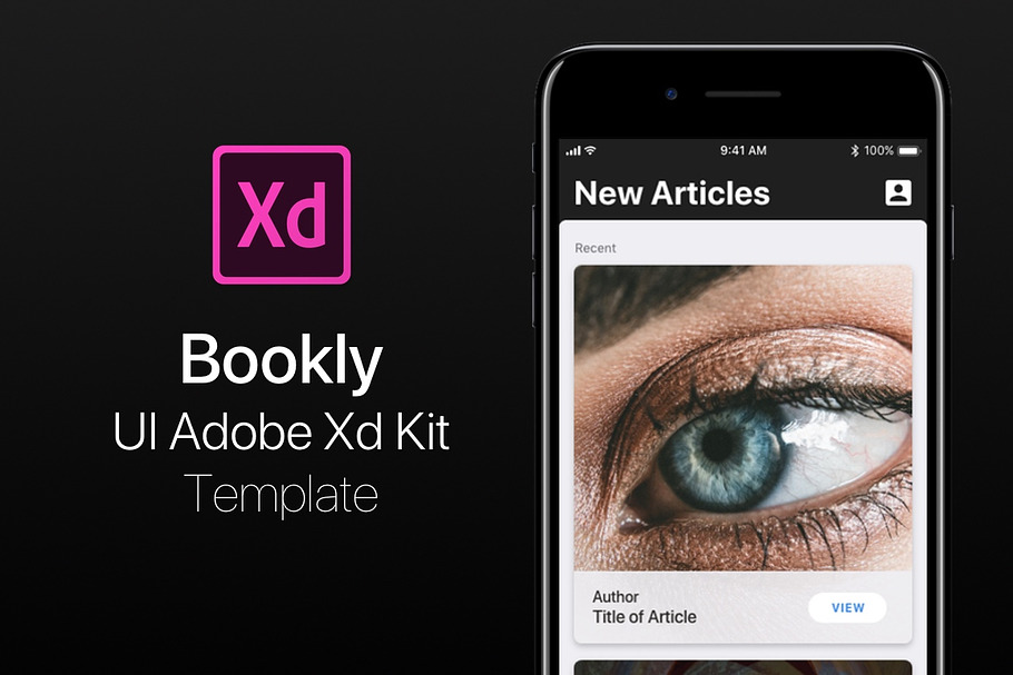 iOS Bookly UI Adobe Xd Kit Template 